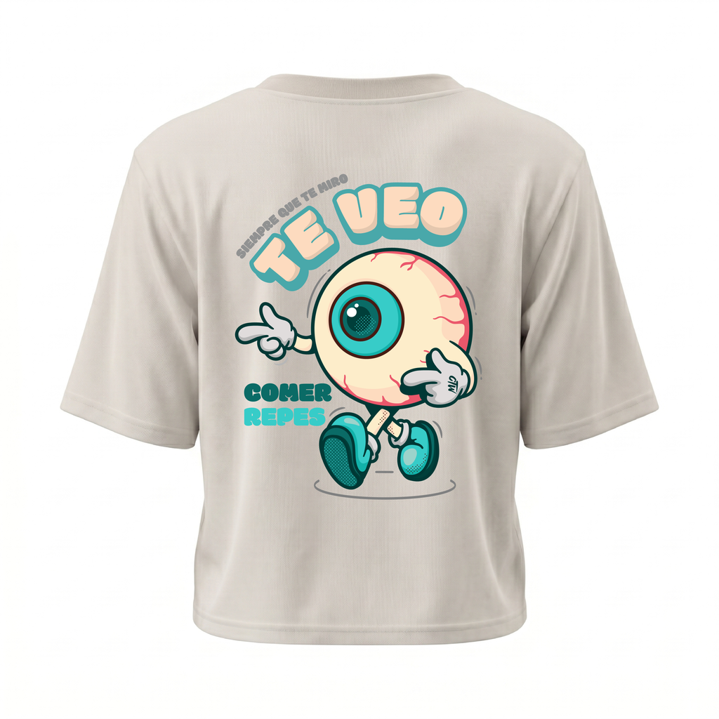 CROP TOP "TE VEO"