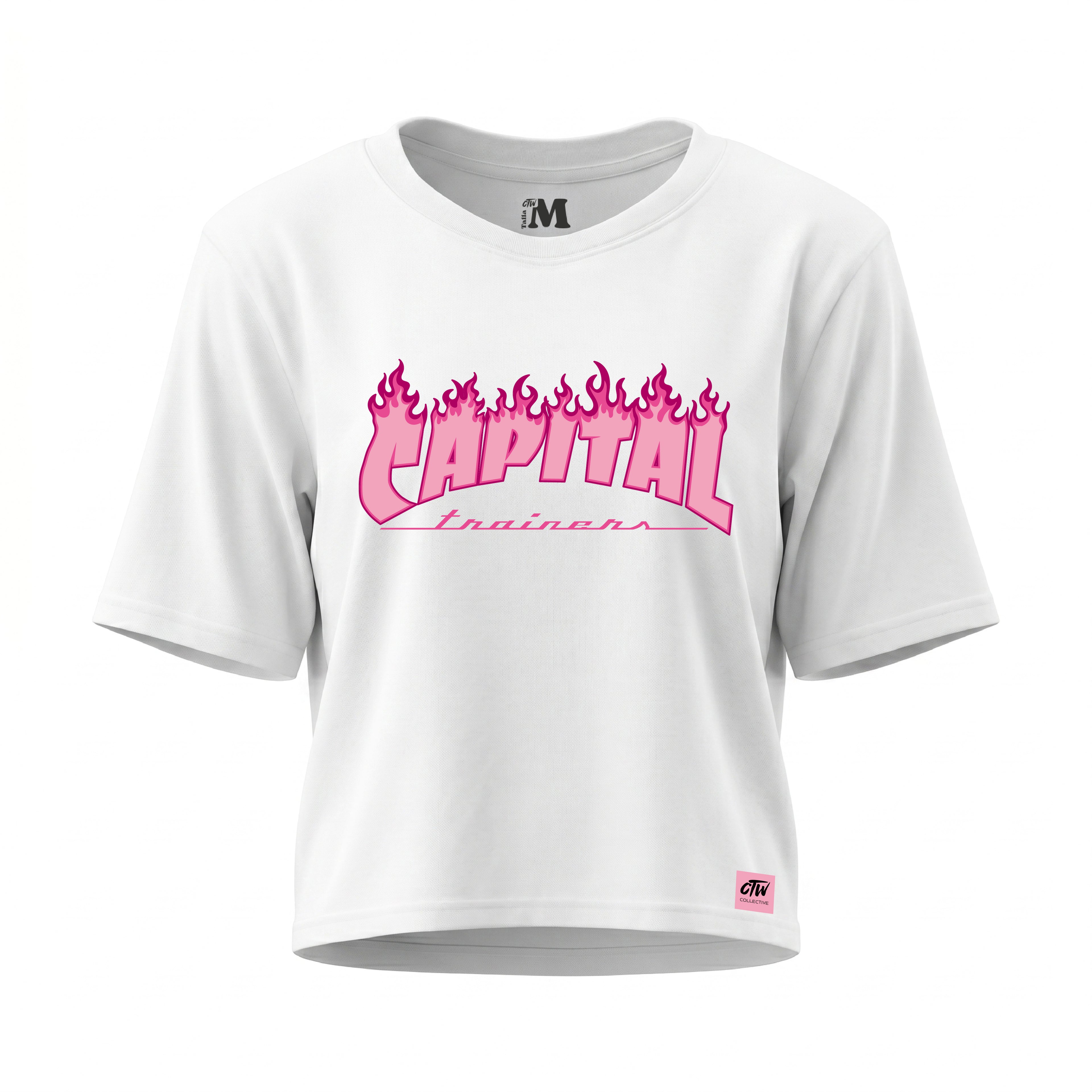 CROP TOP "FUEGOTE ROSA"
