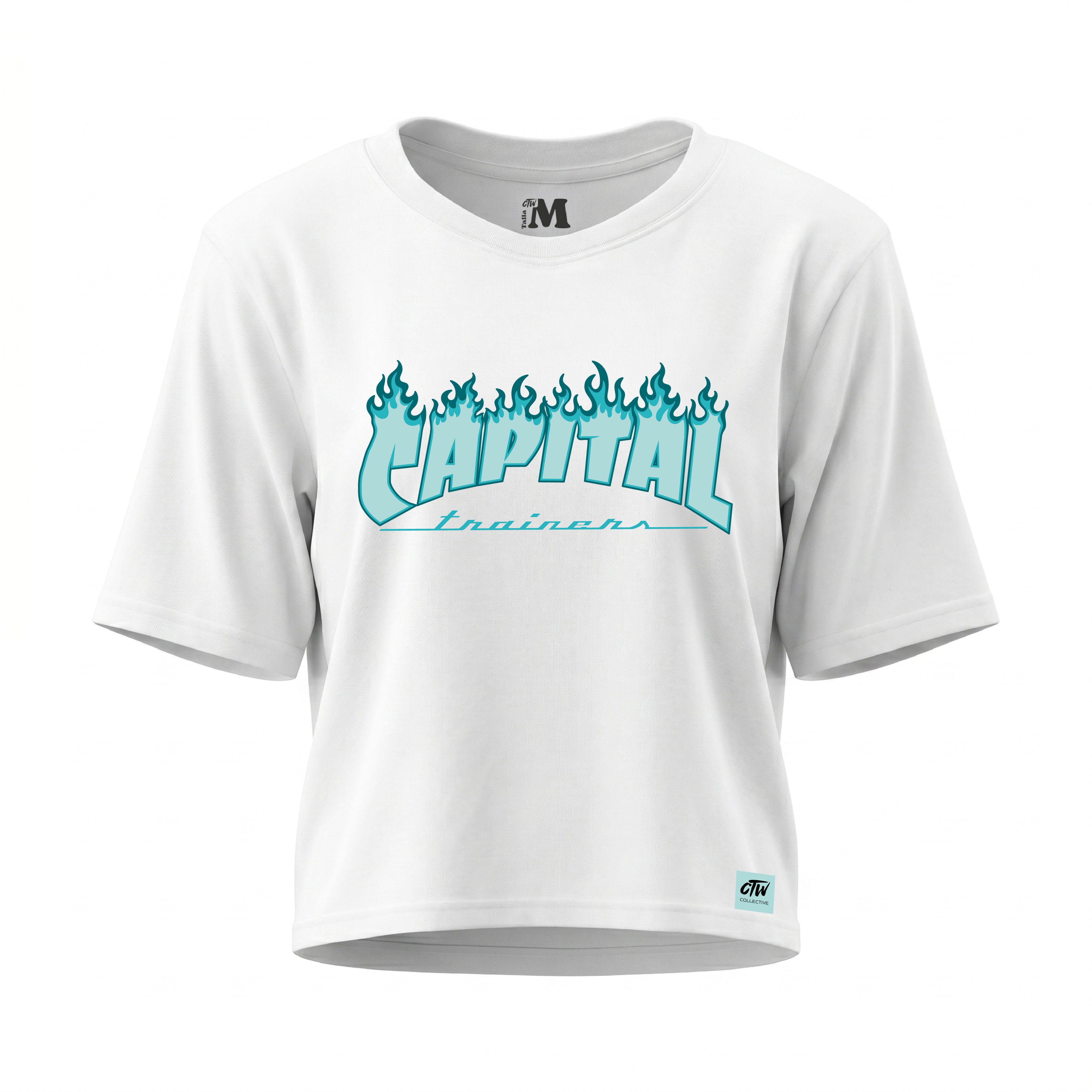 CROP TOP "FUEGOTE AZUL"