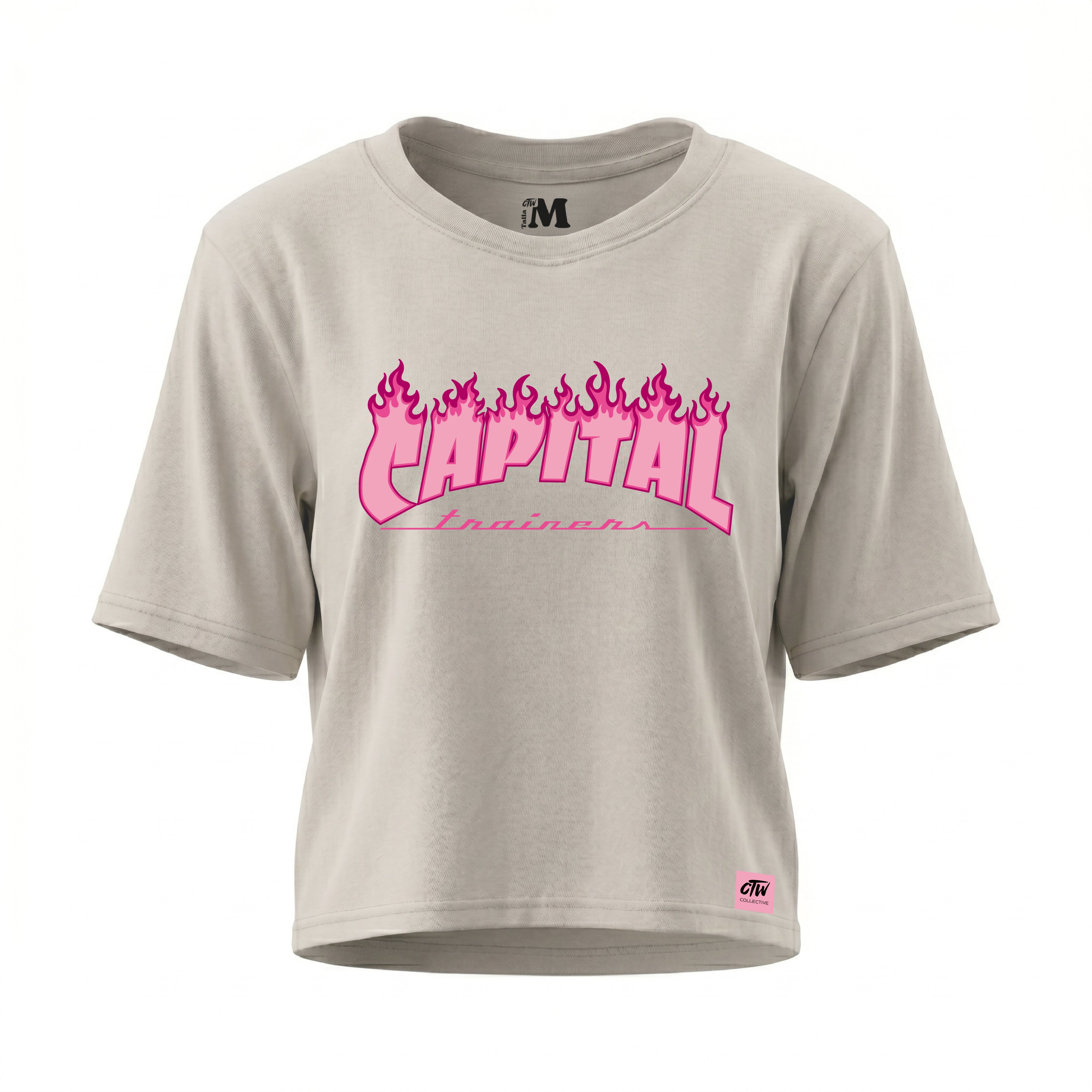 CROP TOP "FUEGOTE ROSA"