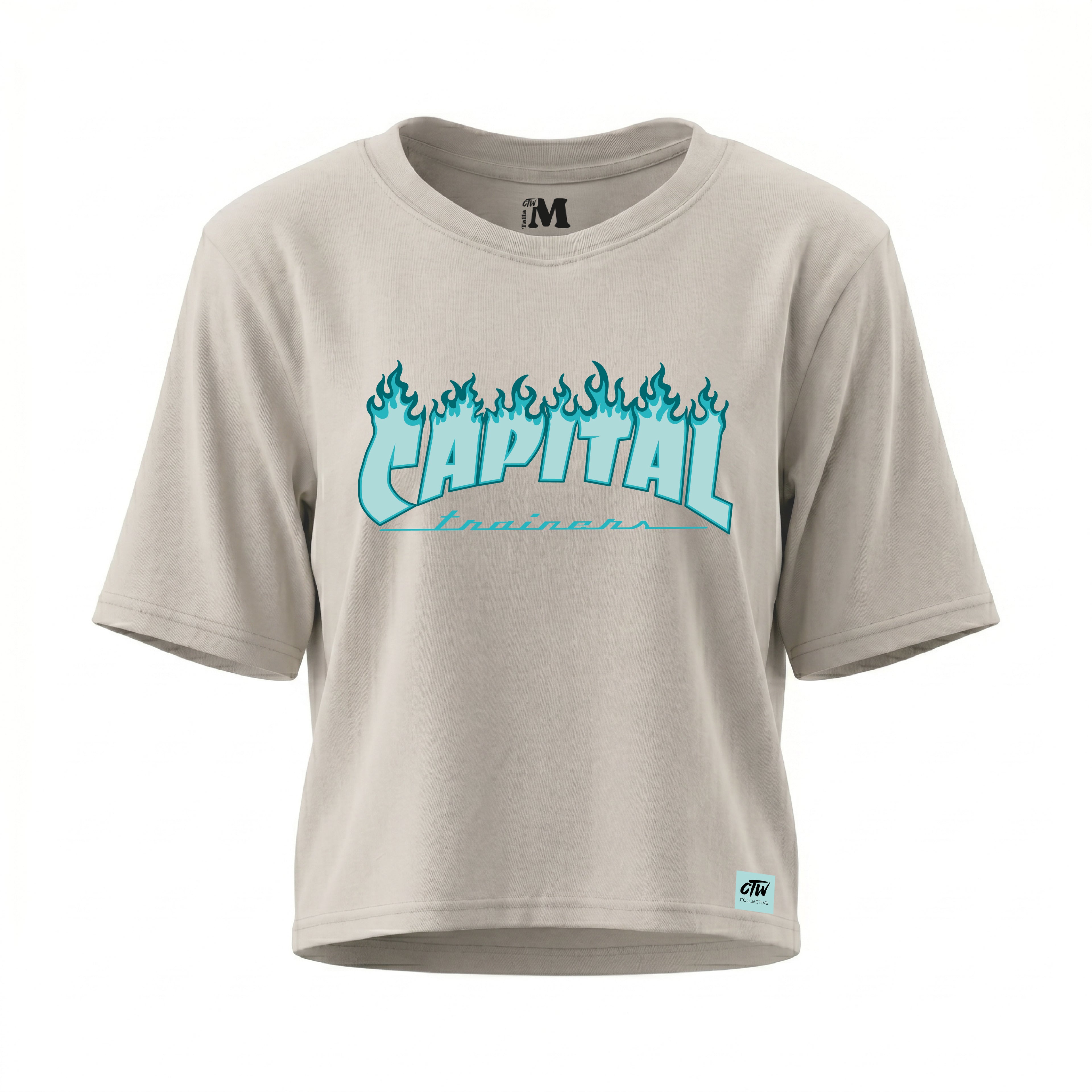 CROP TOP "FUEGOTE AZUL"