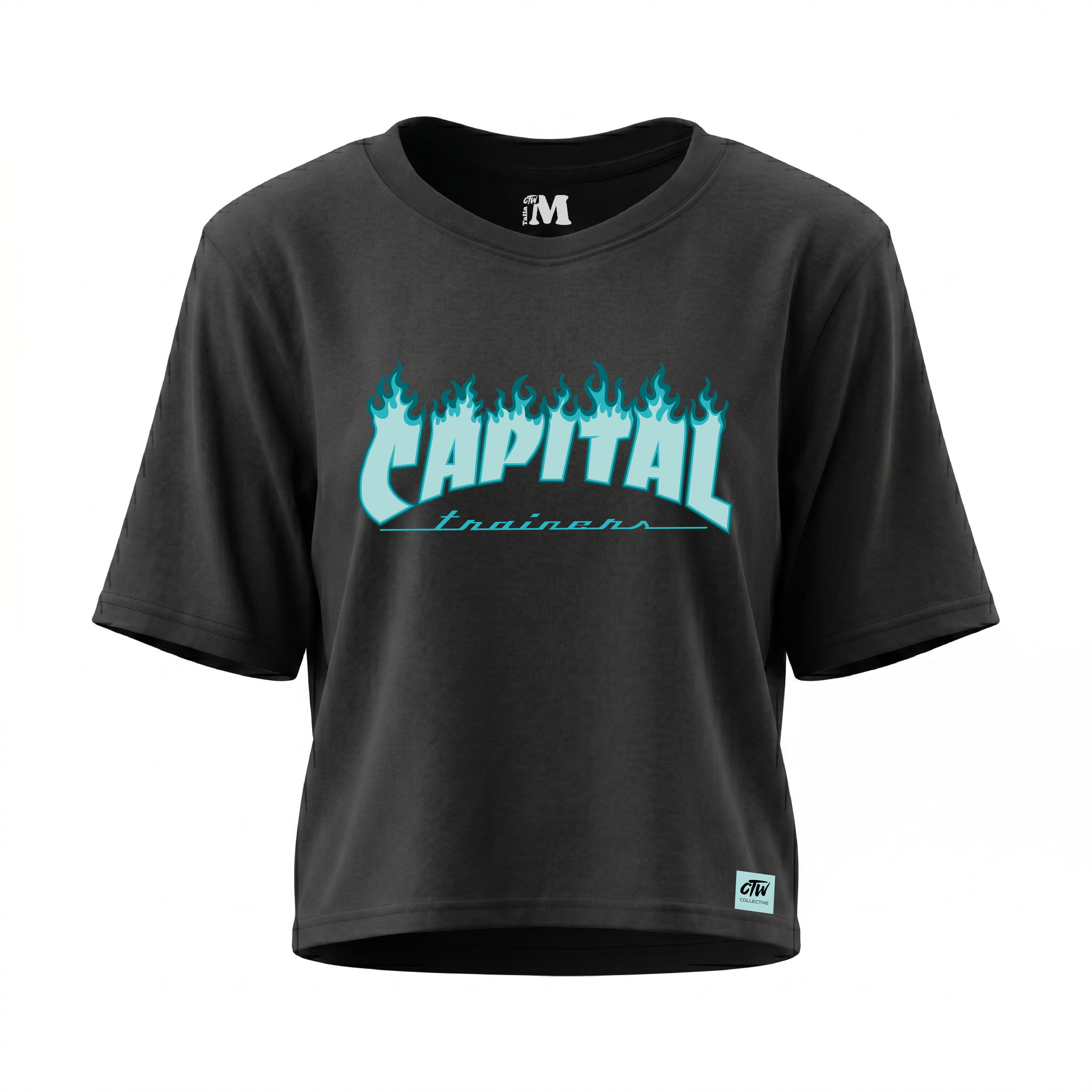 CROP TOP "FUEGOTE AZUL"