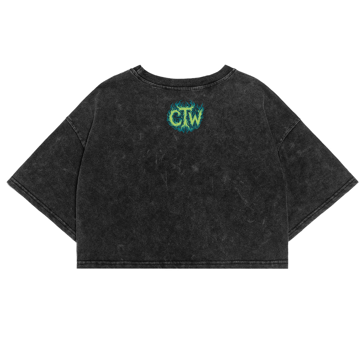 CROP TOP "ENJOY THE WOD" GREEN