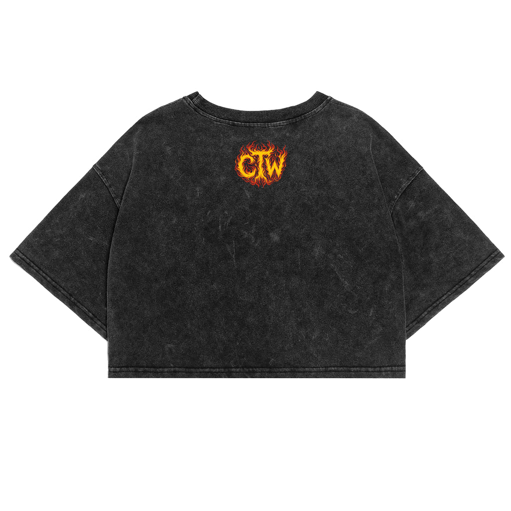 CROP TOP "ENJOY THE WOD FLAMES" ORIGINAL
