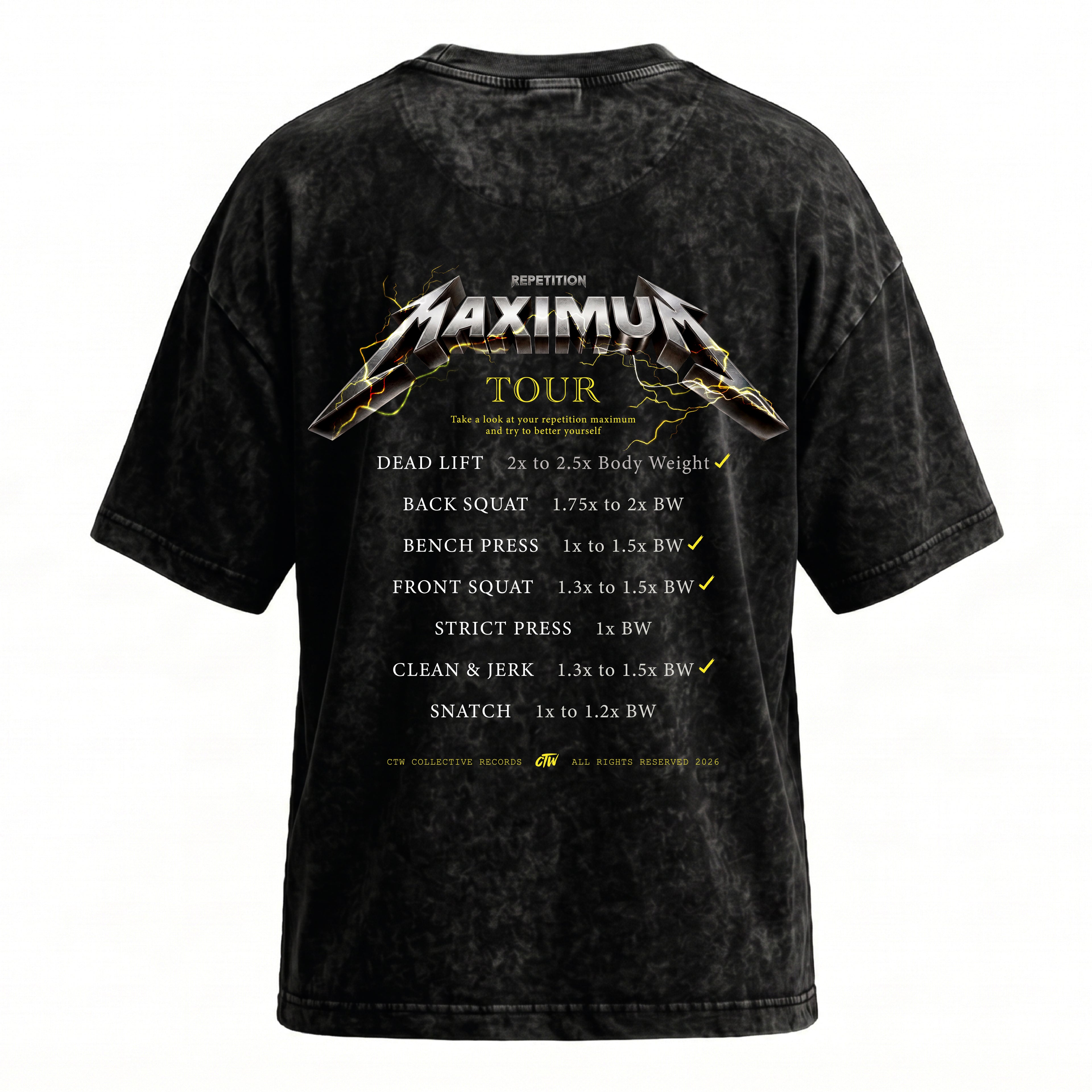 OVERSIZE VINTAGE "Repetition Maximum"
