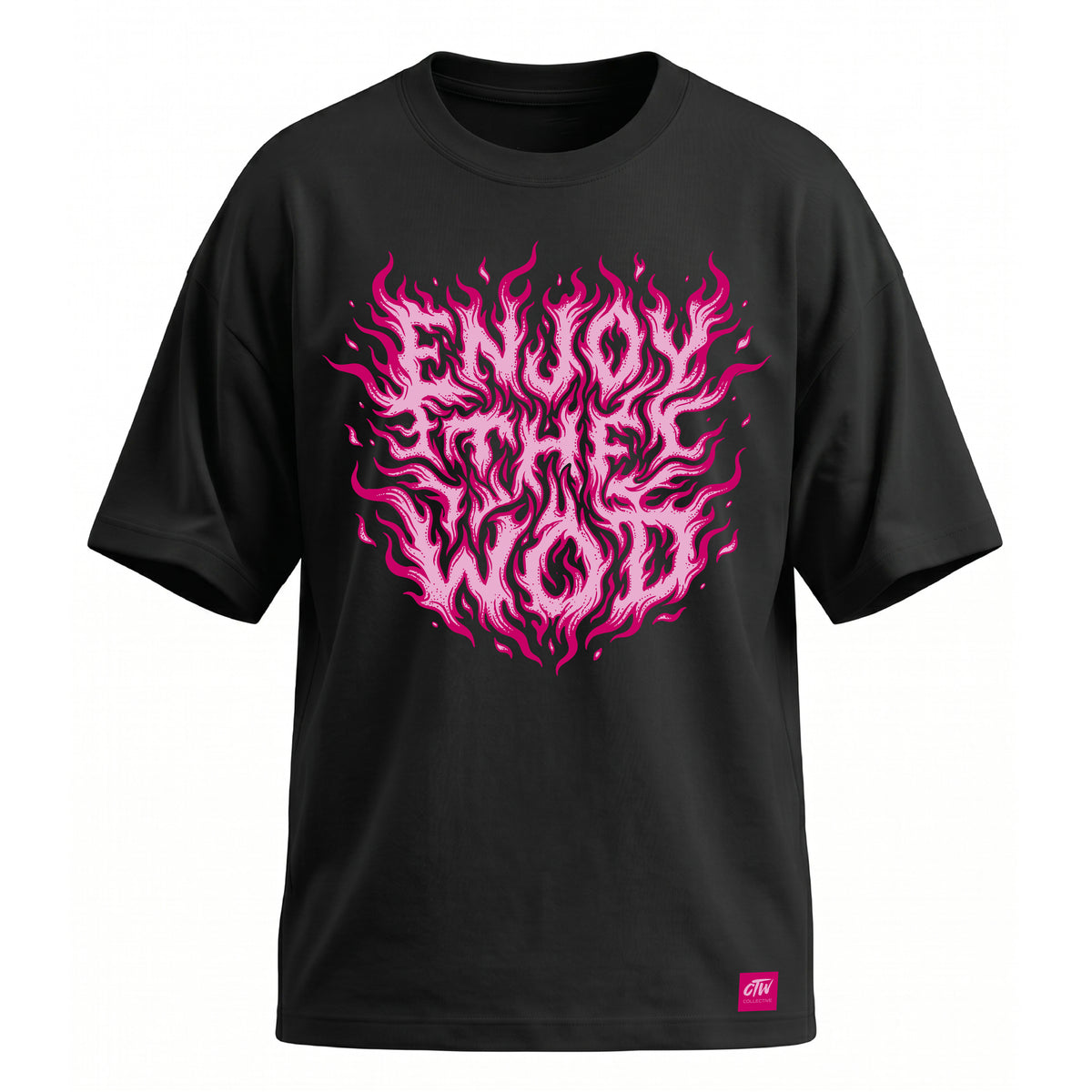 OVERSIZE "ENJOY THE WOD IN FLAMES" PINK