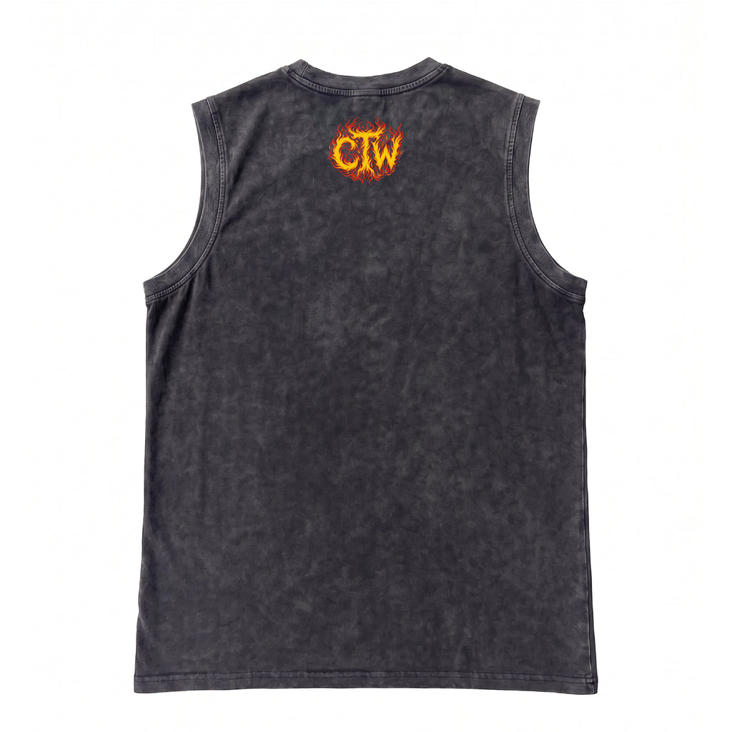 OVERSIZE SIN MANGAS "ENJOY THE WOD IN FLAMES" ORIGINAL