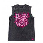 OVERSIZE SIN MANGAS "ENJOY THE WOD IN FLAMES" PINK