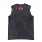 OVERSIZE SIN MANGAS "ENJOY THE WOD IN FLAMES" PINK