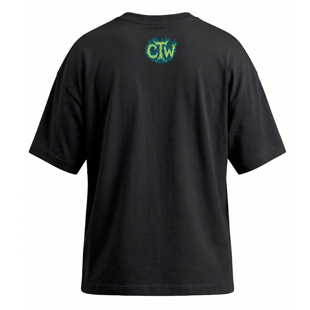 OVERSIZE "ENJOY THE WOD IN FLAMES" GREEN