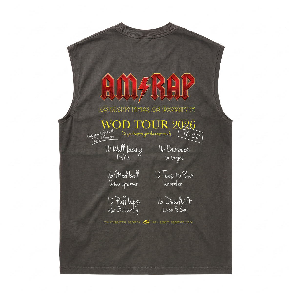 OVERSIZE VINTAGE S/MANGAS "AM/RAP"