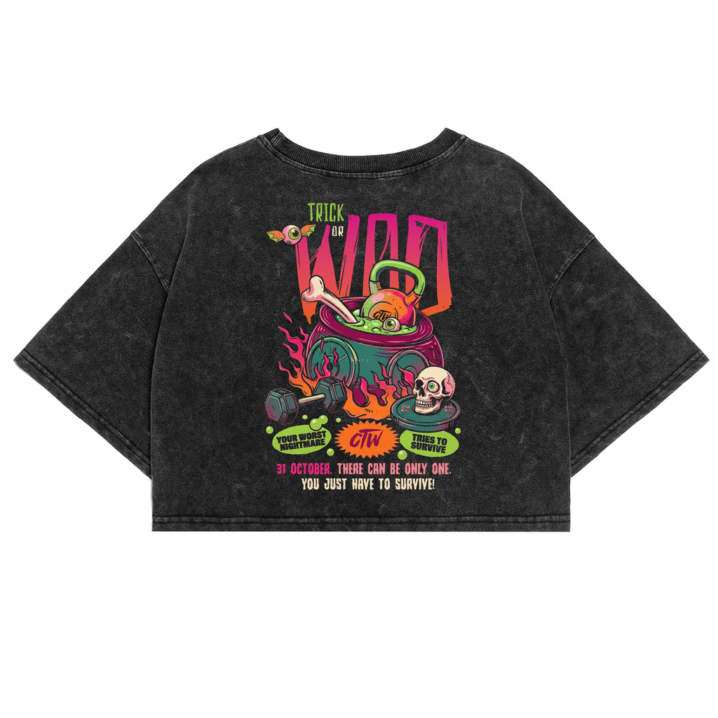 CROP TOP ACIDO "TRICK OR WOD"