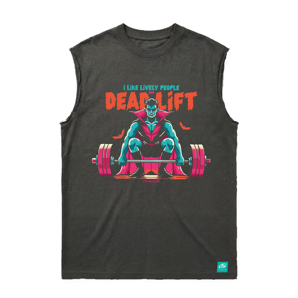 OVERSIZE VINTAGE S/MANGAS "DRAKU DEADLIFT"