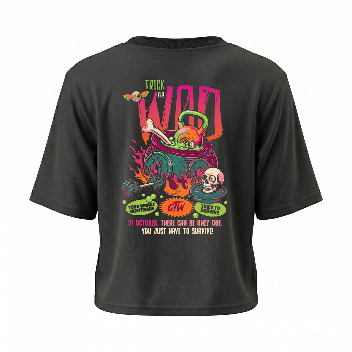 CROP TOP "TRICK OR WOD"