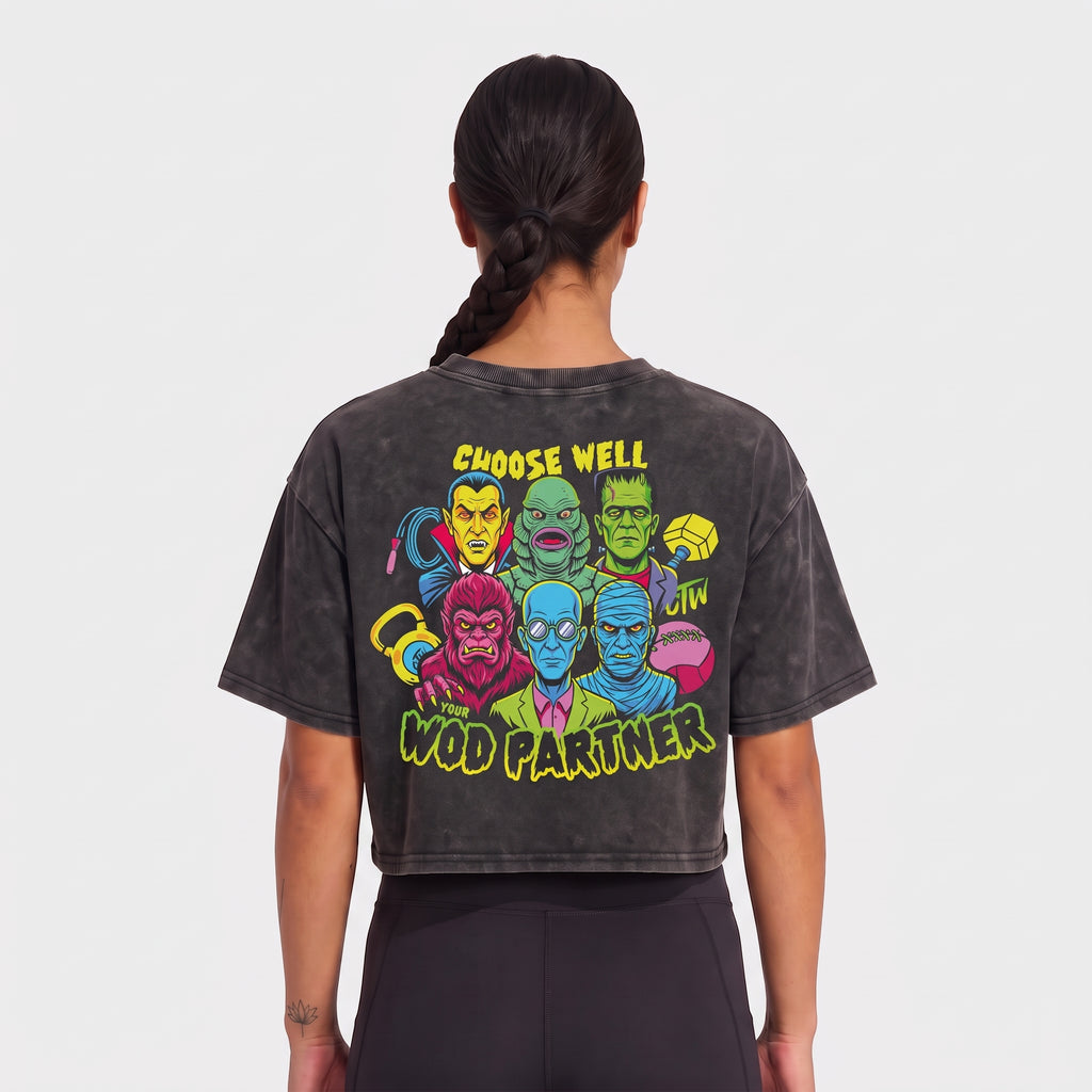 CROP TOP ACIDO "CHOOSE YOUR WOD PARTNER"