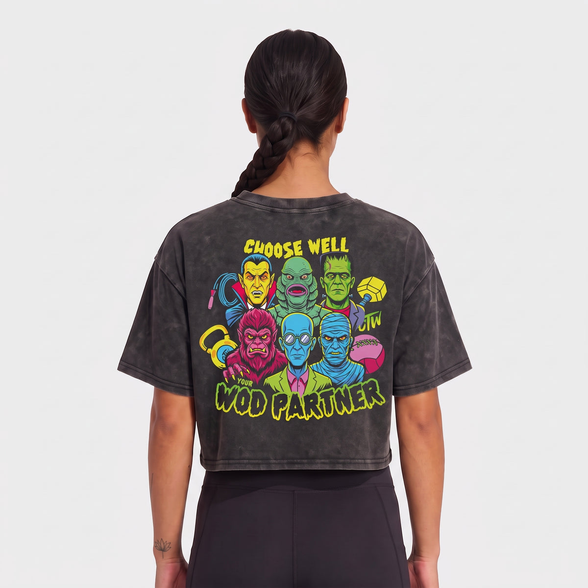 CROP TOP ACIDO "CHOOSE YOUR WOD PARTNER"