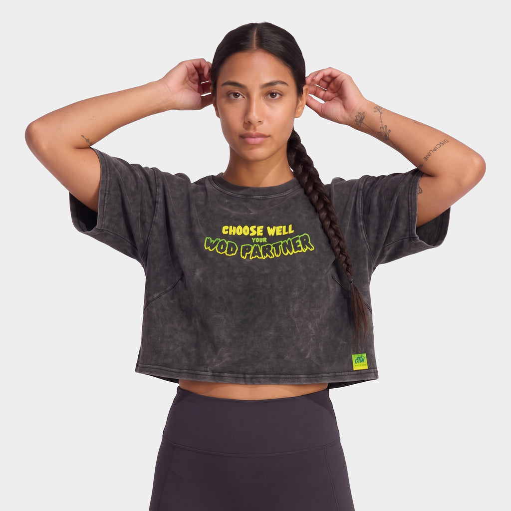 CROP TOP ACIDO "CHOOSE YOUR WOD PARTNER"