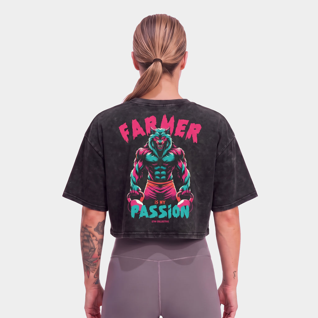 CROP TOP ACIDO "FARMER WOLF"