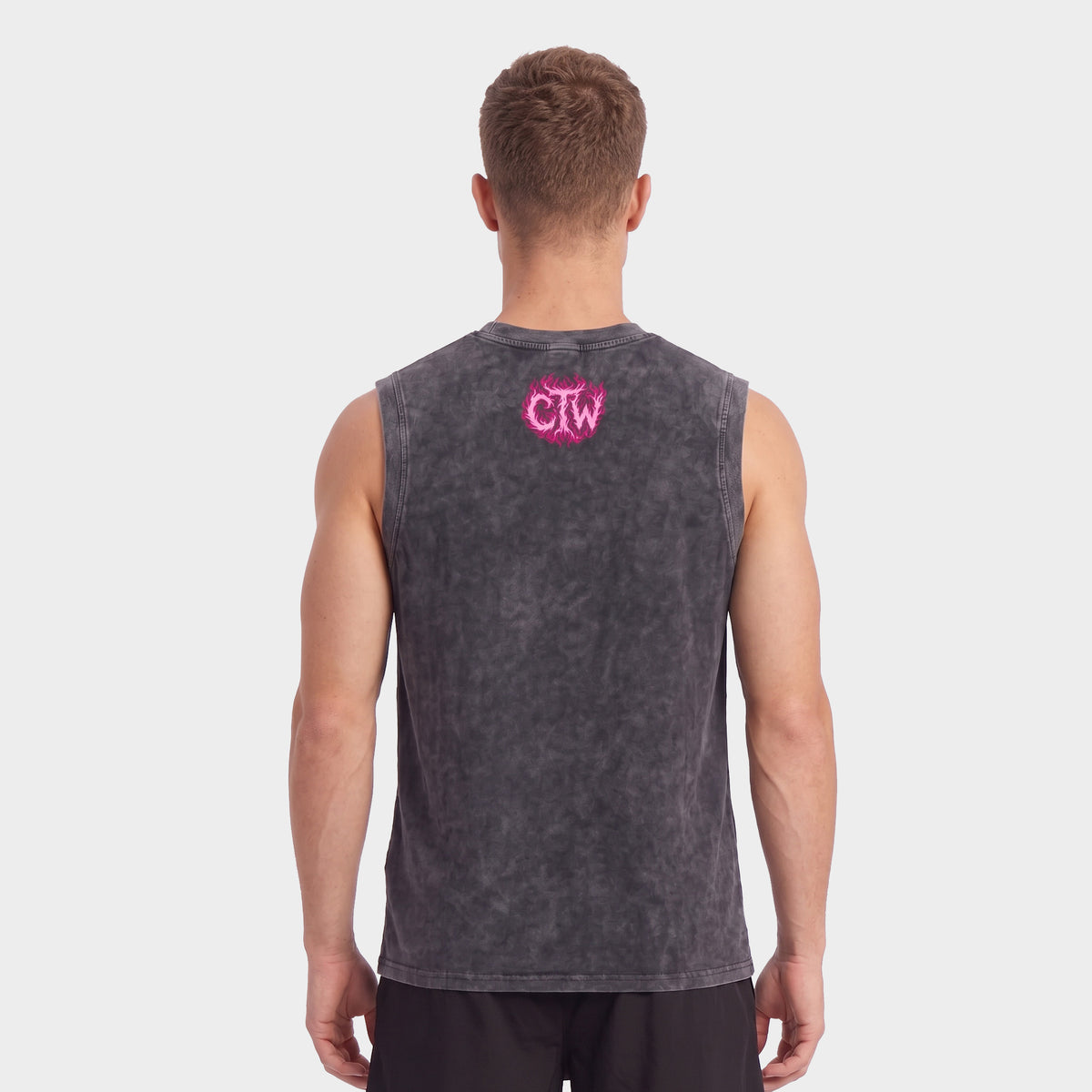 OVERSIZE SIN MANGAS "ENJOY THE WOD IN FLAMES" PINK