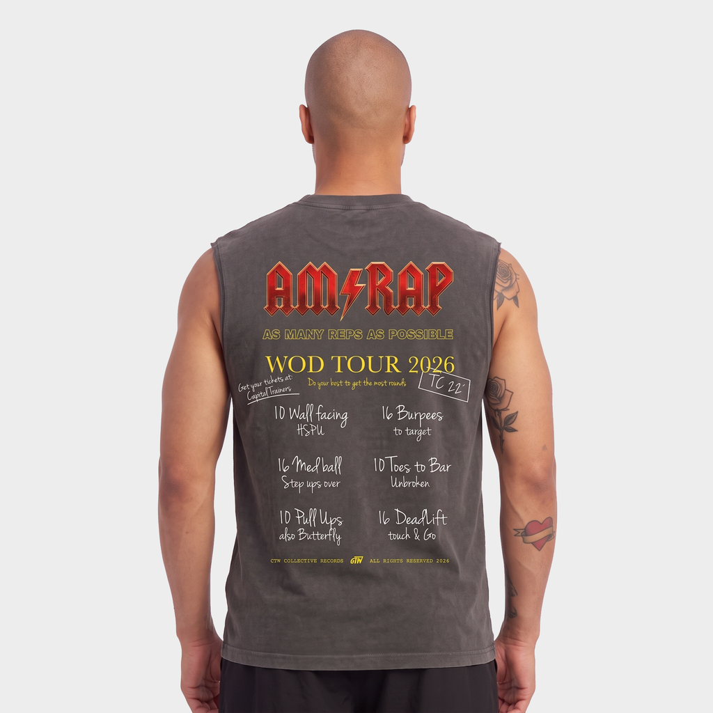 OVERSIZE VINTAGE S/MANGAS "AM/RAP"