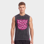 OVERSIZE SIN MANGAS "ENJOY THE WOD IN FLAMES" PINK