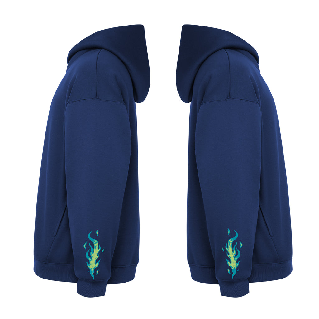 SUDADERA CAPUCHA "ENJOY THE WOD IN FLAMES" GREEN