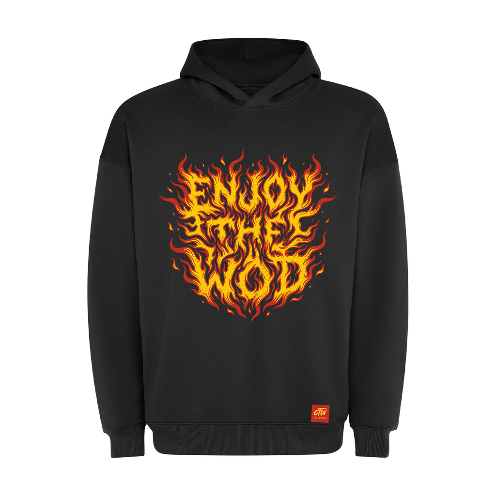 SUDADERA CAPUCHA "ENJOY THE WOD IN FLAMES" ORIGINAL