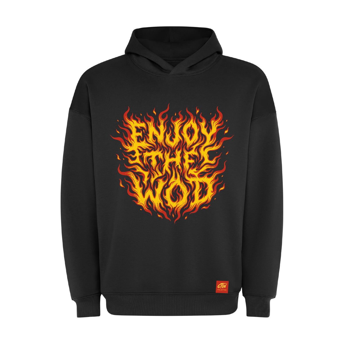 SUDADERA CAPUCHA "ENJOY THE WOD IN FLAMES" ORIGINAL