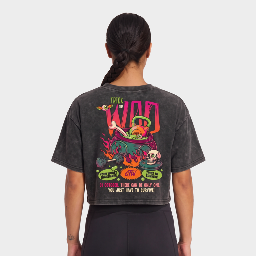 CROP TOP ACIDO "TRICK OR WOD"