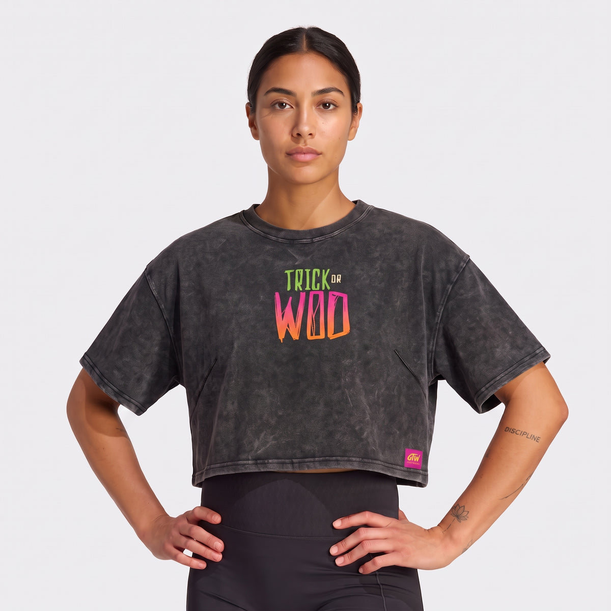 CROP TOP ACIDO "TRICK OR WOD"